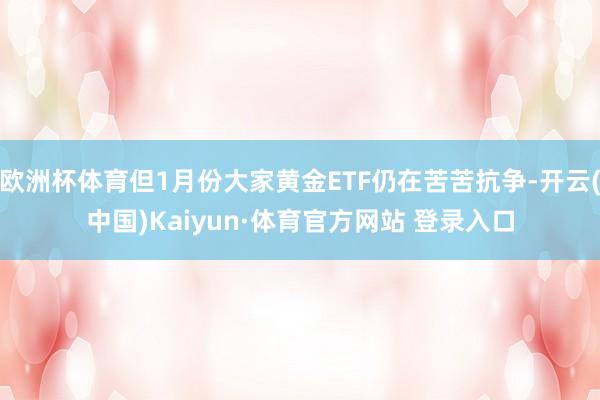 欧洲杯体育但1月份大家黄金ETF仍在苦苦抗争-开云(中国)Kaiyun·体育官方网站 登录入口