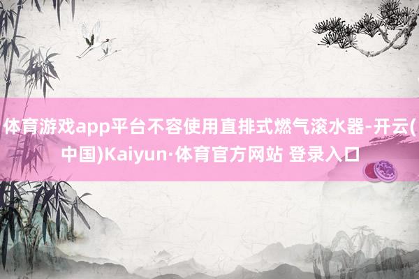 体育游戏app平台不容使用直排式燃气滚水器-开云(中国)Kaiyun·体育官方网站 登录入口